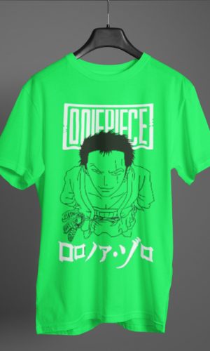 UNISEX HALF-SLEEVE T-SHIRT GREEN l One Piece Roronoa Zoro T-Shirt
