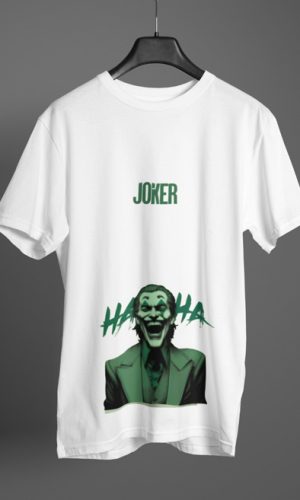 UNISEX HALF-SLEEVE T-SHIRT WHITE l The Joker T-shirt